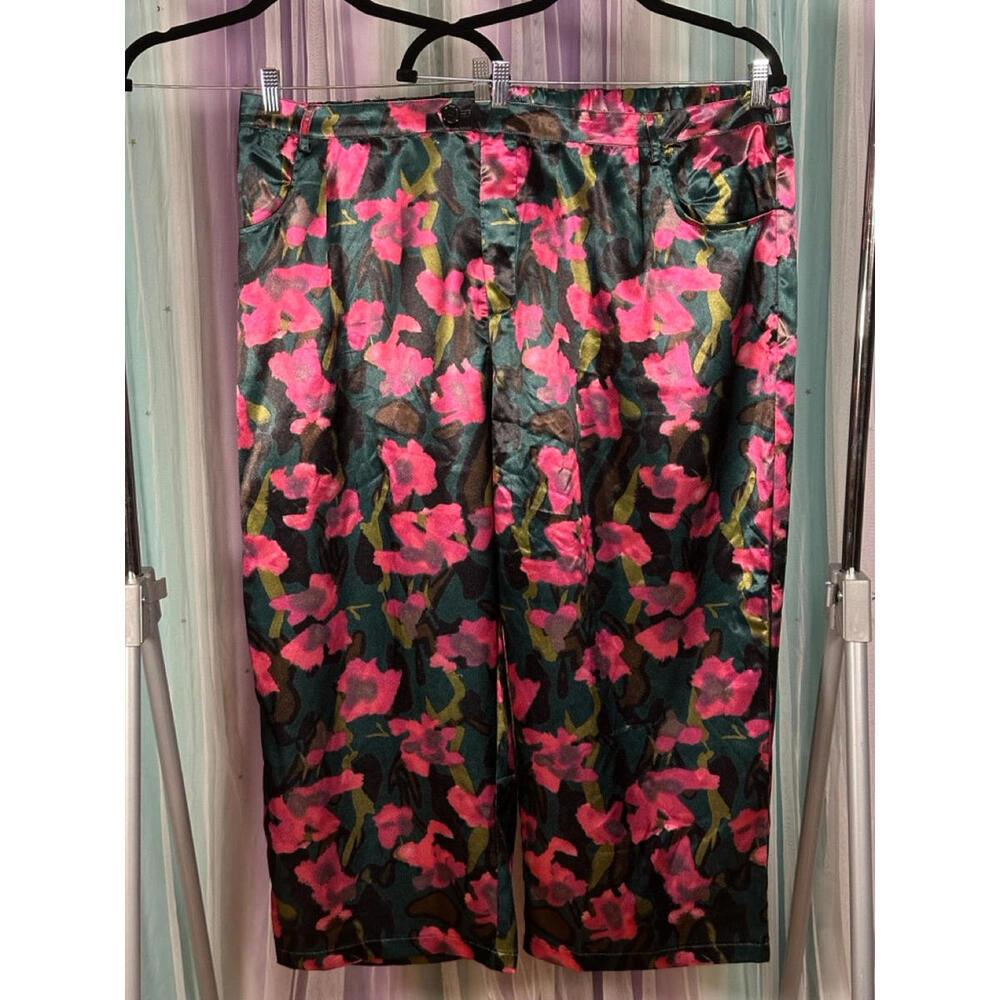 Floral Cigarette Pants